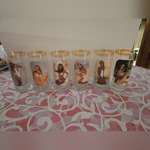 Vintage Gold Rimmed Glass Set-Adult